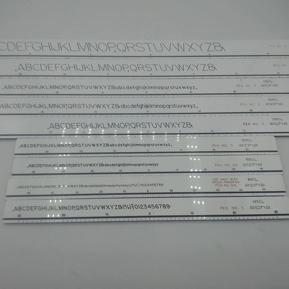 Alpha Lettering Guide Set - Picture 1 of 5